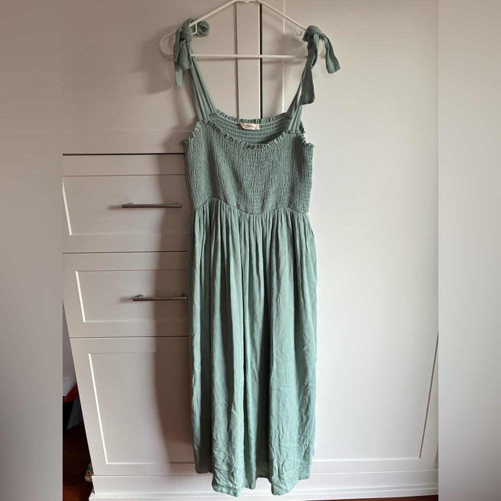 Hello MIZ Textured Mint Green Maternity Dress